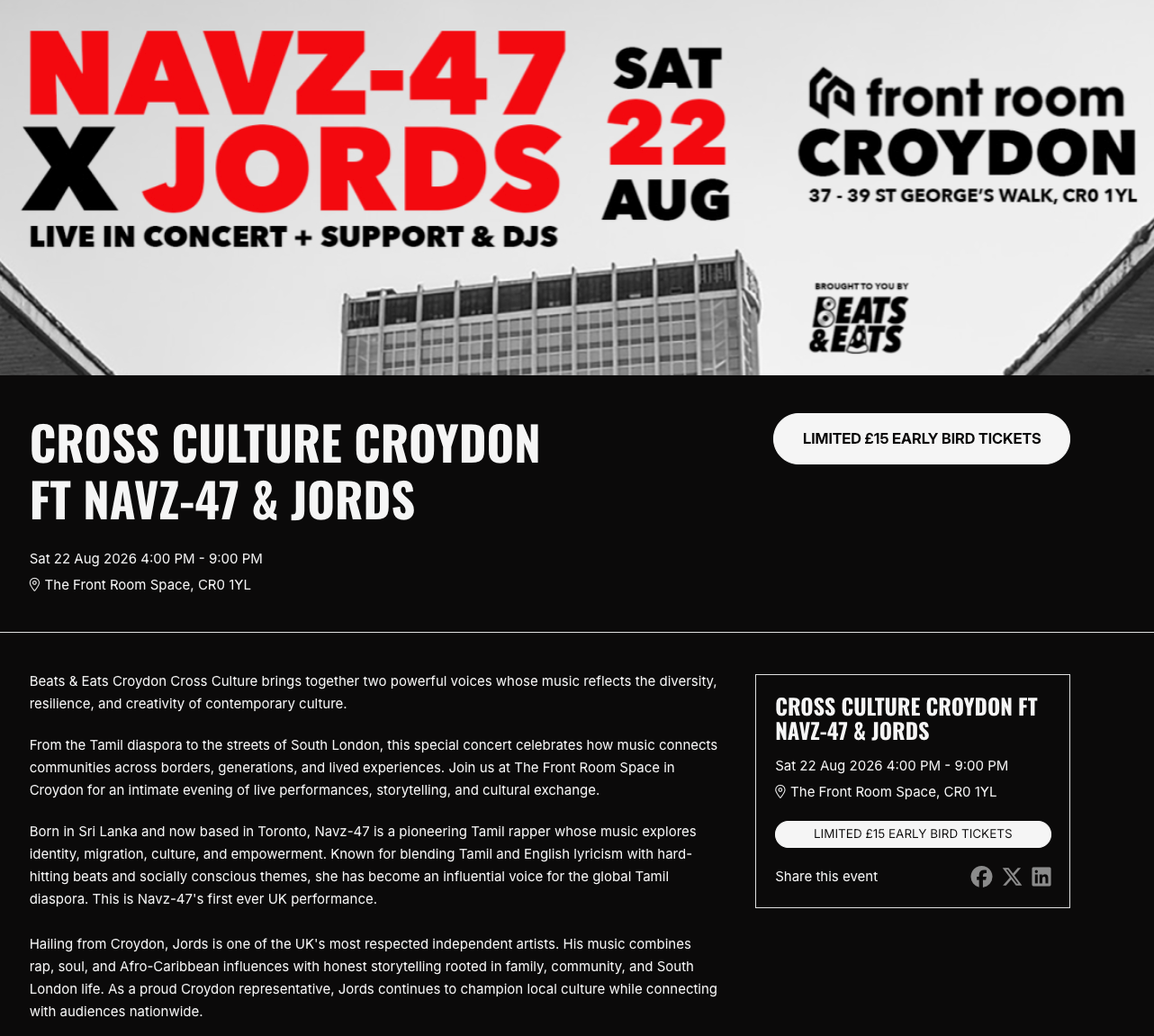 Cross Culture Croydon ft Navz-47 & Jords